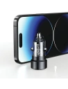 Hurtownia GSM - Ładowarka samochodowa USAMS C39 USB-A, USB-C 60W czarny/black - USA1025 - {ean13} - Hurt
