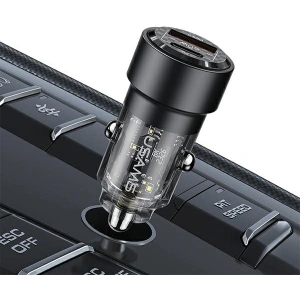 Hurtownia GSM - USAMS C39 autós töltő USB-A, USB-C 60W fekete - USA1025 - {ean13} - Hurt
