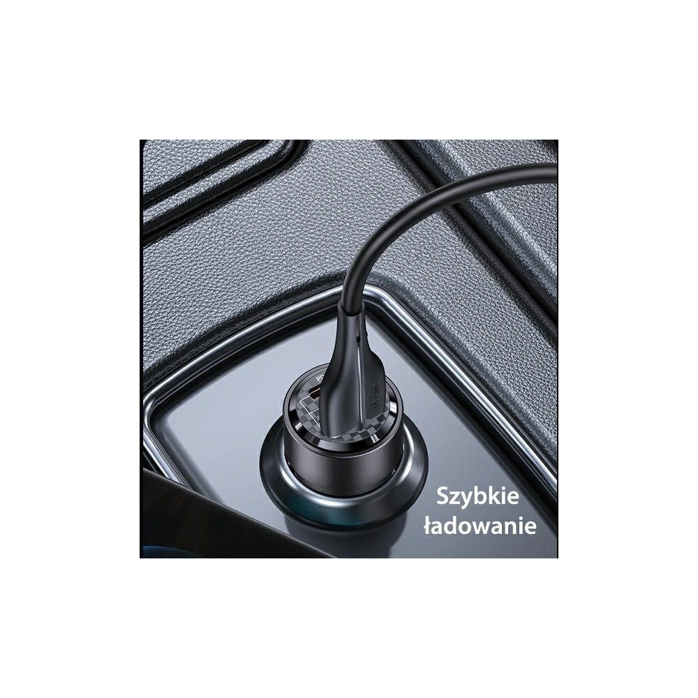 Hurtownia GSM - Încărcător auto USAMS C39 USB-A, USB-C 60W violet/purple - USA1026 - {ean13} - Hurt