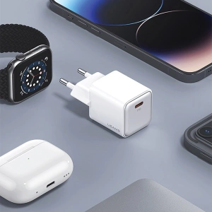 Hurtownia GSM - Síťová nabíječka USAMS US-CC183 USB-C 20W PD3.0 + kabel US-SJ610 USB-C / Lightning bílý/white - USA1027 - {ean13} - Hurt