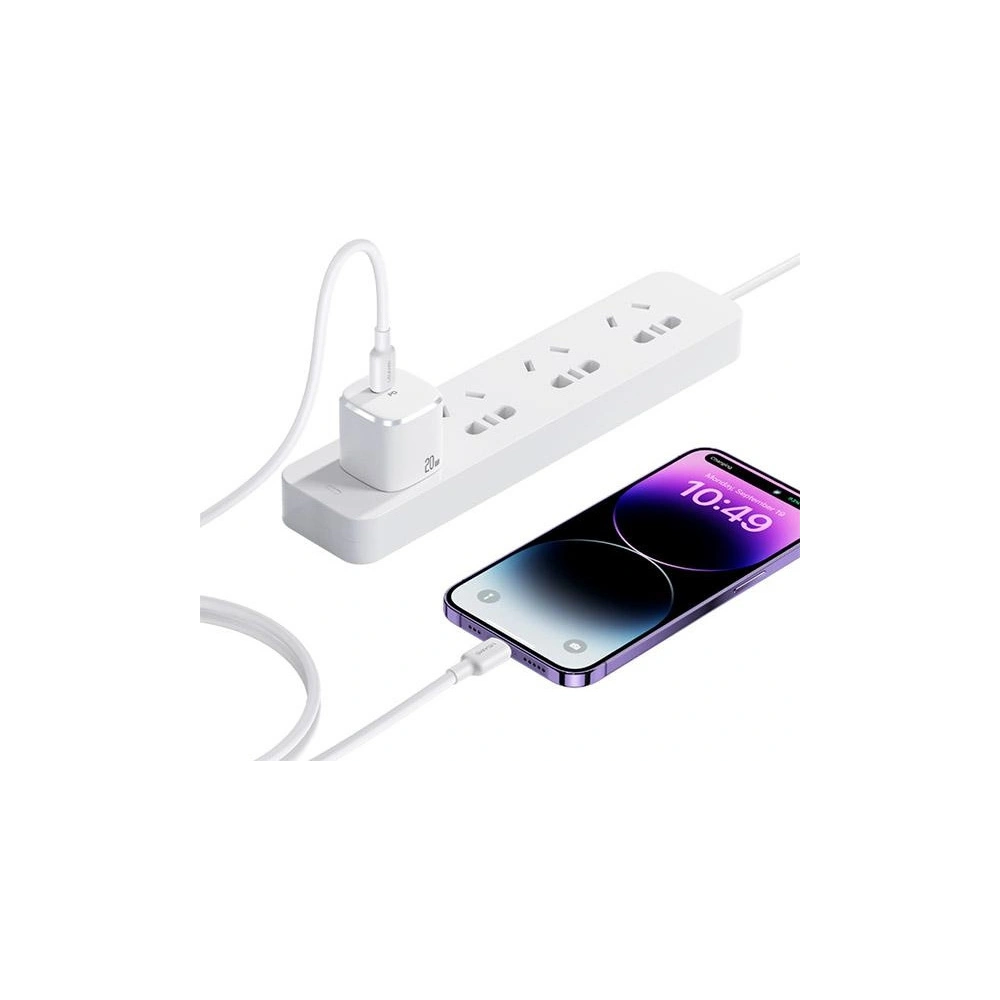 Hurtownia GSM - USAMS US-CC183 Netzladegerät USB-C 20W PD3.0 + Kabel US-SJ610 USB-C / Lightning weiß - USA1027 - {ean13} - Hurt