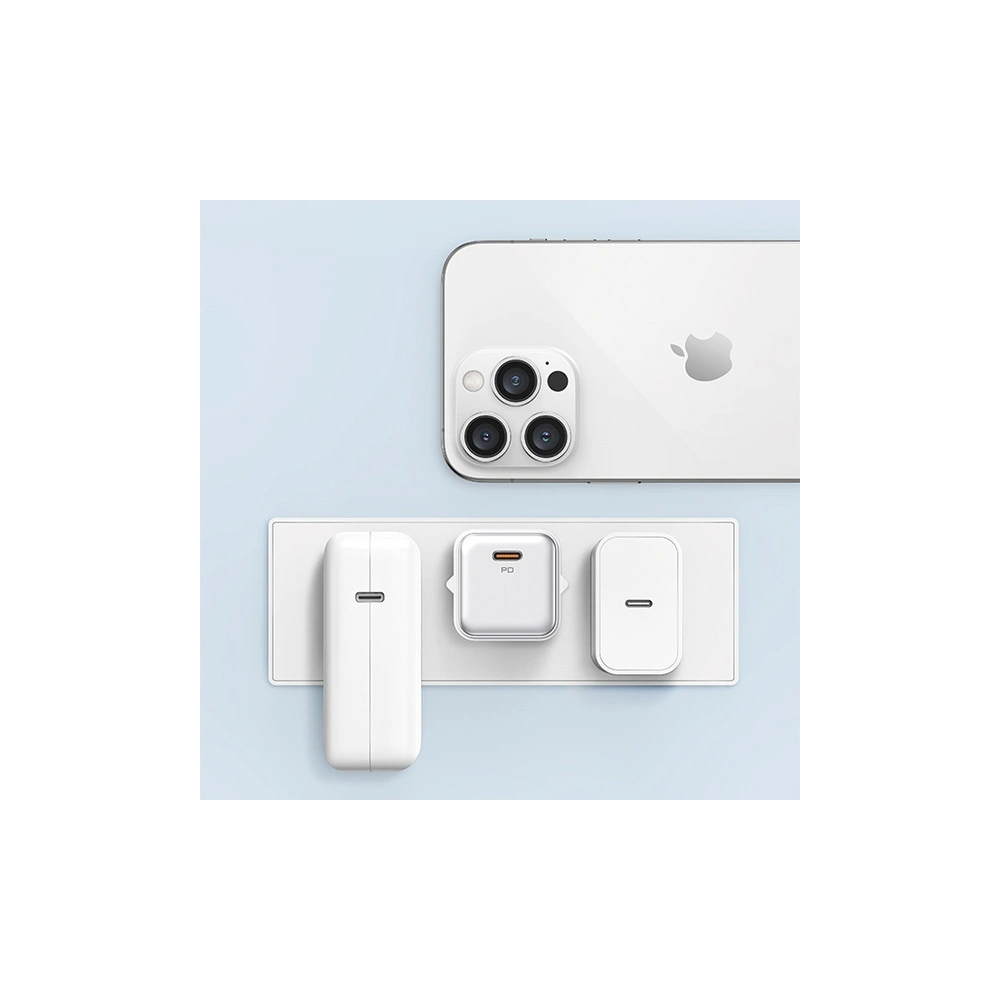 Hurtownia GSM - Încărcător rețea USAMS US-CC186 USB-C 30W PD3.0 + cablu US-SJ610 USB-C / Lightning alb/white - USA1028 - {ean13} - Hurt