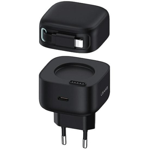 Usams Distributor - 6958444907673 - USA1030 - USAMS US-CC202 wall charger USB-C + Lighning cable PD QC 35W black - B2B homescreen