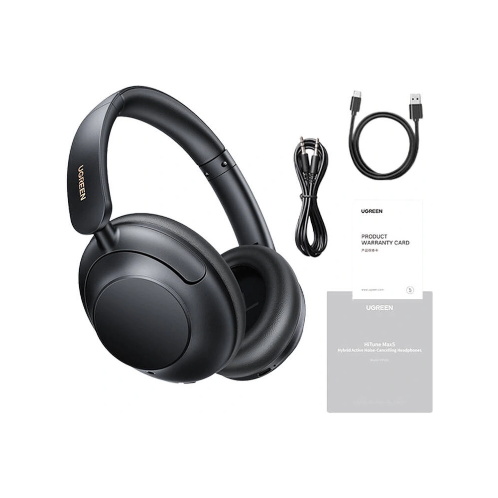 Hurtownia GSM - UGREEN HP202 HiTune Max5 Hybrid ANC Bluetooth 5.0 fekete vezeték nélküli fejhallgató - UGR1807 - {ean13} - Hurt