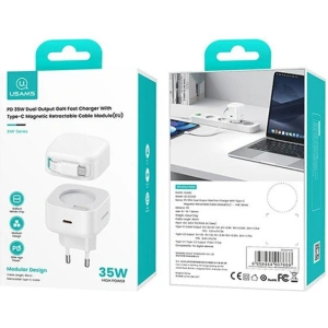 Hurtownia GSM - Ładowarka sieciowa USAMS US-CC202 USB-C + kabel USB-C PD QC 35W biały/white - USA1031 - {ean13} - Hurt