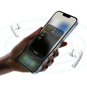 Wholesale USAMS X-don Series wireless in-ear headphones Dual mic ENC TWS Bluetooth 5.3 white - USA1035 - {ean13} - Hurt