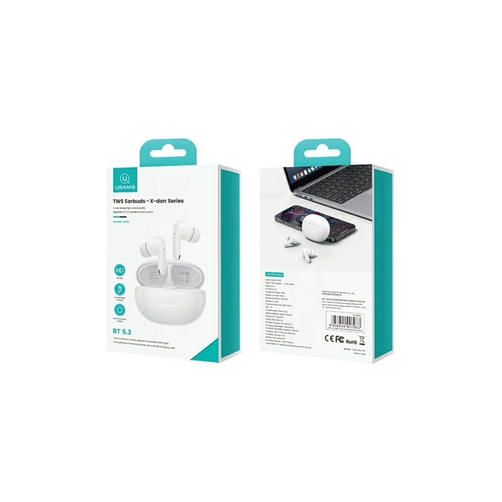 Hurtownia GSM - USAMS X-don Sorozat vezeték nélküli fülhallgató, dupla mikrofonos ENC TWS Bluetooth 5.3 fekete/szín: fekete - USA1036 - {ean13} - Hurt