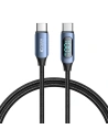 Kabel Tech-Protect Ultraboost LED USB-C / USB-C PD 100W 5A 100cm Modrý
