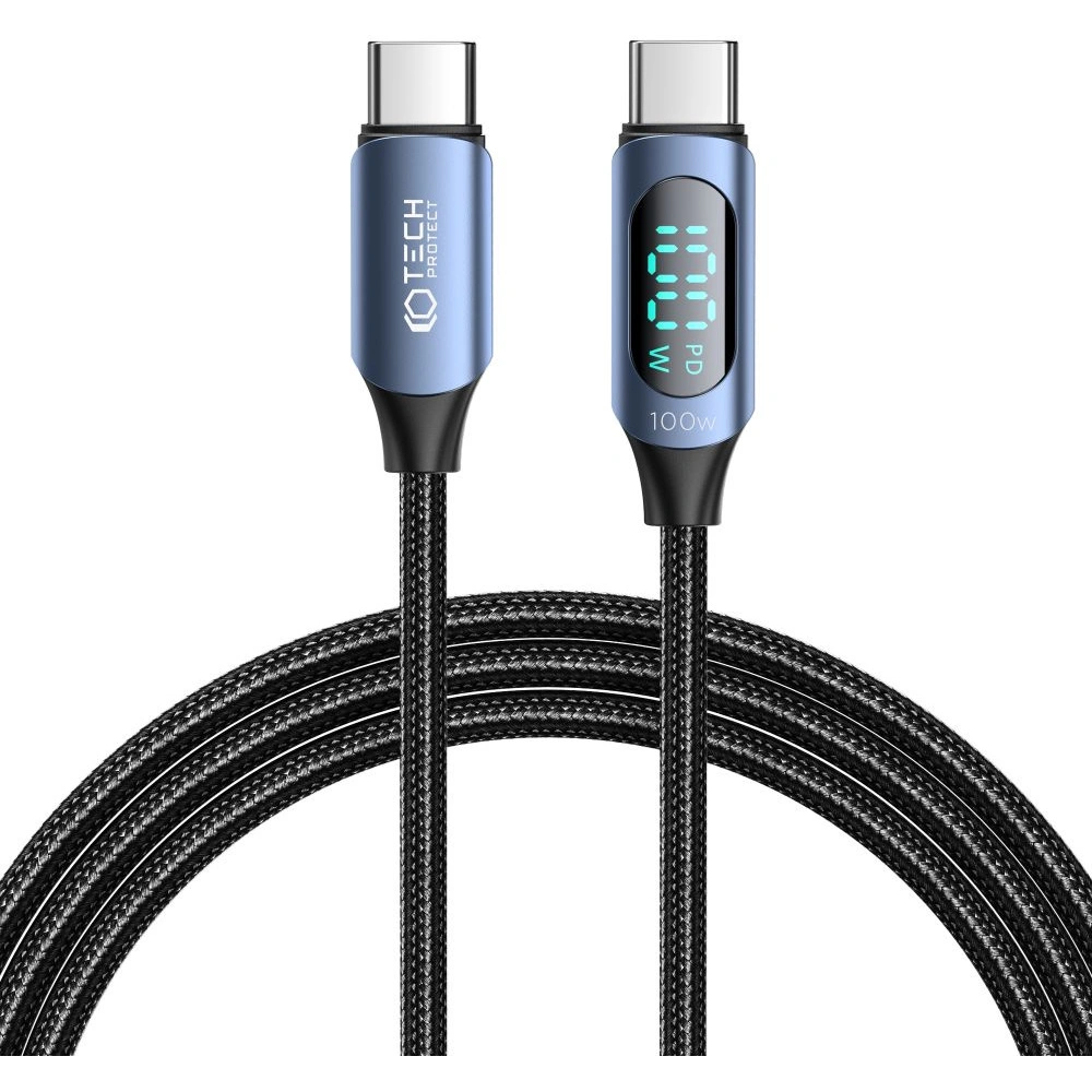 Hurtownia GSM - Kabel Tech-Protect Ultraboost LED USB-C / USB-C PD 100W 5A 200cm Modrý - THP2585 - {ean13} - Hurt