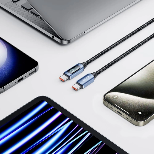 Kabel Tech-Protect Ultraboost LED USB-C / USB-C PD 100W 5A 200cm Blue