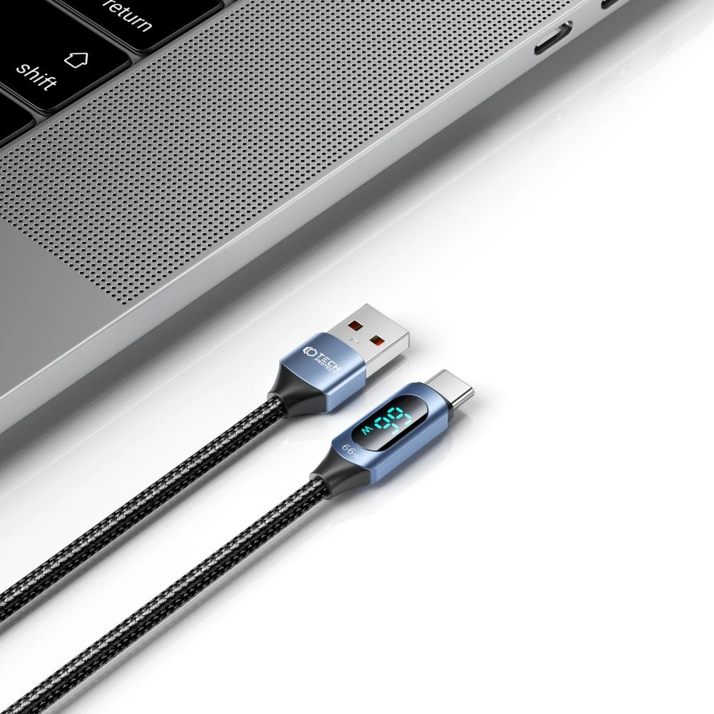 Hurtownia GSM - Kábel Tech-Protect Ultraboost LED USB-A / USB-C 66W / 6A 200cm Kék - THP2586 - {ean13} - Hurt