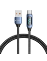 Kábel Tech-Protect Ultraboost LED USB-A / USB-C 66W 6A 100cm Kék