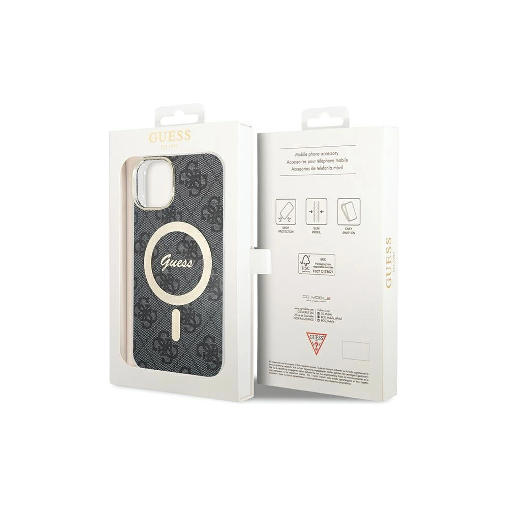 Hurtownia GSM - Etui Guess GUHMP15MH4STK Apple iPhone 15 Plus / 14 Plus hardcase 4G MagSafe černý/black - GUE3136 - {ean13} - Hurt