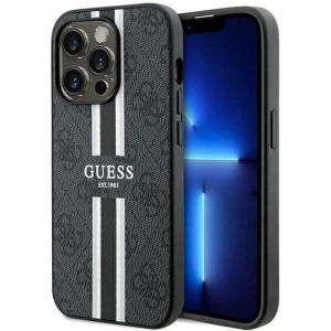 Hurtownia GSM - Case Guess GUHMP15XP4RPSK Apple iPhone 15 Pro Max Hardcase 4G Printed Stripes MagSafe schwarz/black - GUE3138 - {ean13} - Hurt