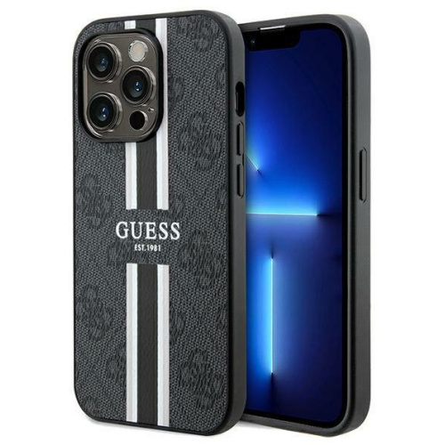 Guess Distributor - 3666339209742 - GUE3138 - Guess GUHMP15XP4RPSK Apple iPhone 15 Pro Max hardcase 4G Printed Stripes MagSafe black - B2B homescreen