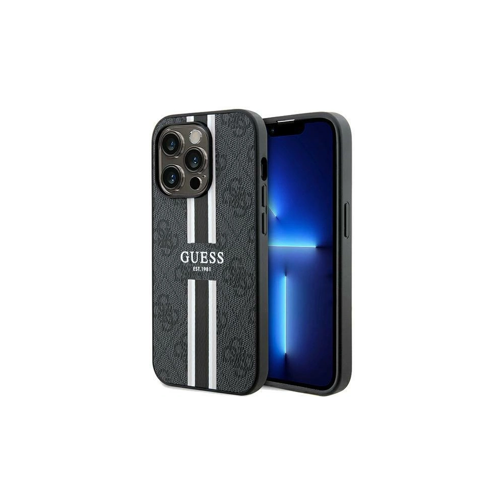 Hurtownia GSM - Etui Guess GUHMP15XP4RPSK Apple iPhone 15 Pro Max kemény tok 4G Nyomtatott Csíkok MagSafe fekete/black - GUE3138 - {ean13} - Hurt