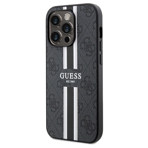 Etui Guess GUHMP15XP4RPSK Apple iPhone 15 Pro Max hardcase 4G Printed Stripes MagSafe czarny/black