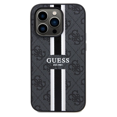 Etui Guess GUHMP15XP4RPSK Apple iPhone 15 Pro Max hardcase 4G Printed Stripes MagSafe czarny/black
