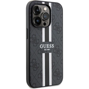 Hurtownia GSM - Etui Guess GUHMP15XP4RPSK Apple iPhone 15 Pro Max hardcase 4G Tisknuté pruhy MagSafe černý/black - GUE3138 - {ean13} - Hurt