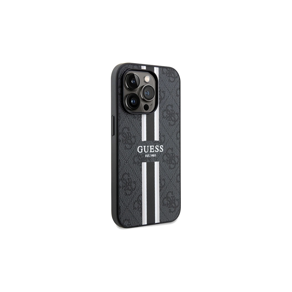 Hurtownia GSM - Etui Guess GUHMP15XP4RPSK Apple iPhone 15 Pro Max kemény tok 4G Nyomtatott Csíkok MagSafe fekete/black - GUE3138 - {ean13} - Hurt