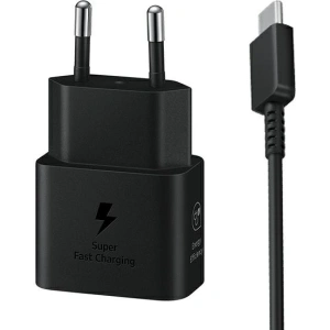 Hurtownia GSM - Síťová nabíječka Samsung EP-T2510XB 25W Fast Charge + kabel USB-C / USB-C černý/black - SMG1010 - {ean13} - Hurt