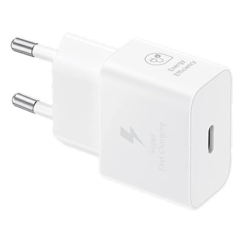 Ładowarka sieciowa Samsung EP-T2510XW 25W Fast Charge + kabel USB-C / USB-C biały/white