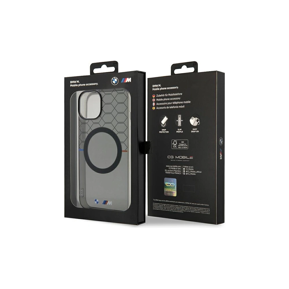 Hurtownia GSM - Etui BMW BMHMP15SHGPK Apple iPhone 15 / 14 / 13 Pattern MagSafe gri/grey - BMW593 - {ean13} - Hurt