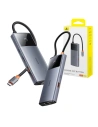 Adapter 6w1 Baseus Metal Gleam 2 Series hub USB-C / 2xUSB-A 3.0, USB-C, USB-C PD, HDMI, Ethernet RJ45