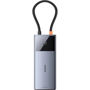 Wholesale Baseus Metal Gleam 2 Series hub 6in1 USB-C / 2xUSB-A 3.0, USB-C, USB-C PD, HDMI, Ethernet RJ45 - BSU4826 - {ean13} - Hurt