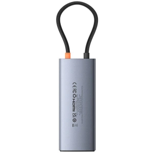 Hurtownia GSM - Adapter 6w1 Baseus Metal Gleam 2 Series Hub USB-C / 2xUSB-A 3.0, USB-C, USB-C PD, HDMI, Ethernet RJ45 - BSU4826 - {ean13} - Hurt