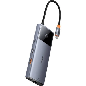 Hurtownia GSM - Adapter 6w1 Baseus Metal Gleam 2 Series Hub USB-C / 2xUSB-A 3.0, USB-C, USB-C PD, HDMI, Ethernet RJ45 - BSU4826 - {ean13} - Hurt