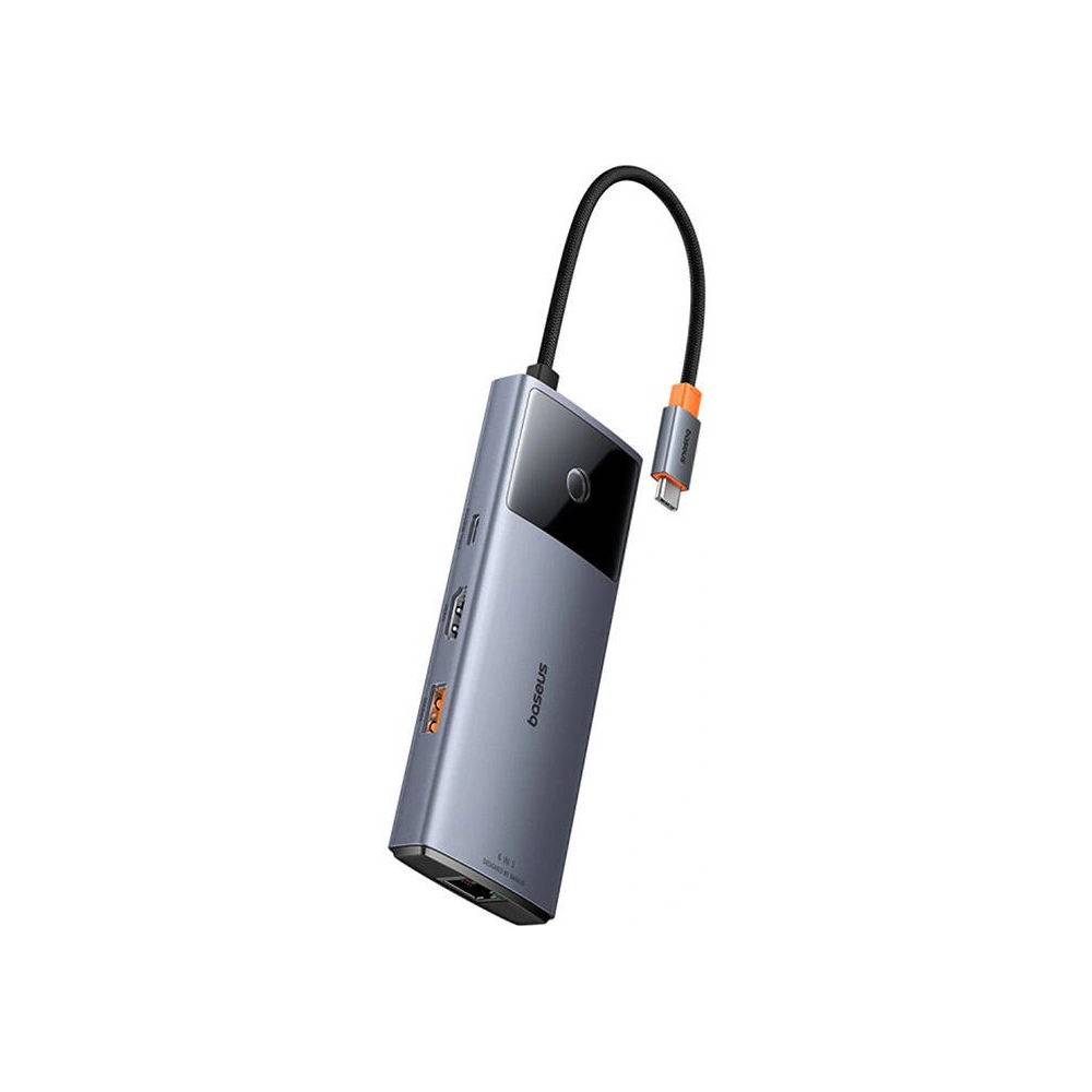 Hurtownia GSM - Adapter 6w1 Baseus Metal Gleam 2 sorozat hub USB-C / 2xUSB-A 3.0, USB-C, USB-C PD, HDMI, Ethernet RJ45 - BSU4826 - {ean13} - Hurt