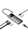 Hurtownia GSM - Adaptér 6w1 Baseus Metal Gleam 2 Series hub USB-C / 2xUSB-A 3.0, USB-C, USB-C PD, HDMI, Ethernet RJ45 - BSU4826 - {ean13} - Hurt