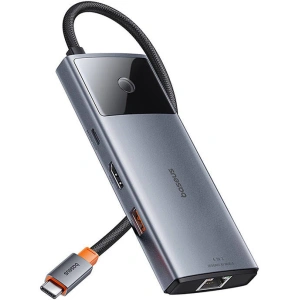 Hurtownia GSM - Adapter 6w1 Baseus Metal Gleam 2 Series Hub USB-C / 2xUSB-A 3.0, USB-C, USB-C PD, HDMI, Ethernet RJ45 - BSU4826 - {ean13} - Hurt