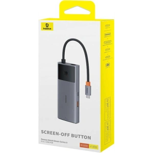 Hurtownia GSM - Adapter 6w1 Baseus Metal Gleam 2 Series Hub USB-C / 2xUSB-A 3.0, USB-C, USB-C PD, HDMI, Ethernet RJ45 - BSU4826 - {ean13} - Hurt