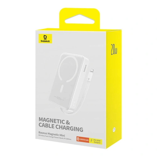 Powerbank magnetyczny Baseus Magnetic Mini 10000mAh 20W MagSafe biały