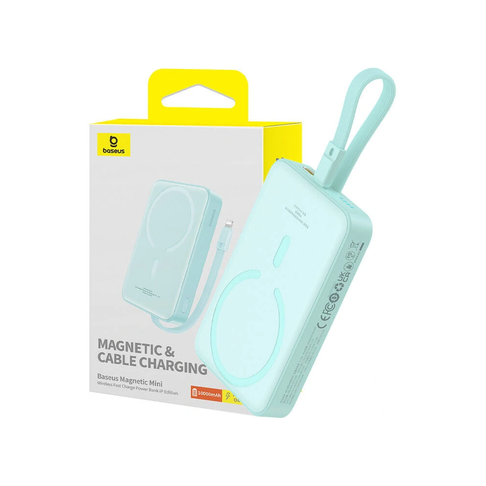 Hurtownia GSM - Powerbank magnetický Baseus Magnetic Mini 10000mAh 20W MagSafe mátový - BSU4833 - {ean13} - Hurt