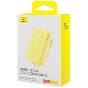 Hurtownia GSM - Magnetische Powerbank Baseus Magnetic Mini 10000mAh 20W MagSafe gelb - BSU4834 - {ean13} - Hurt