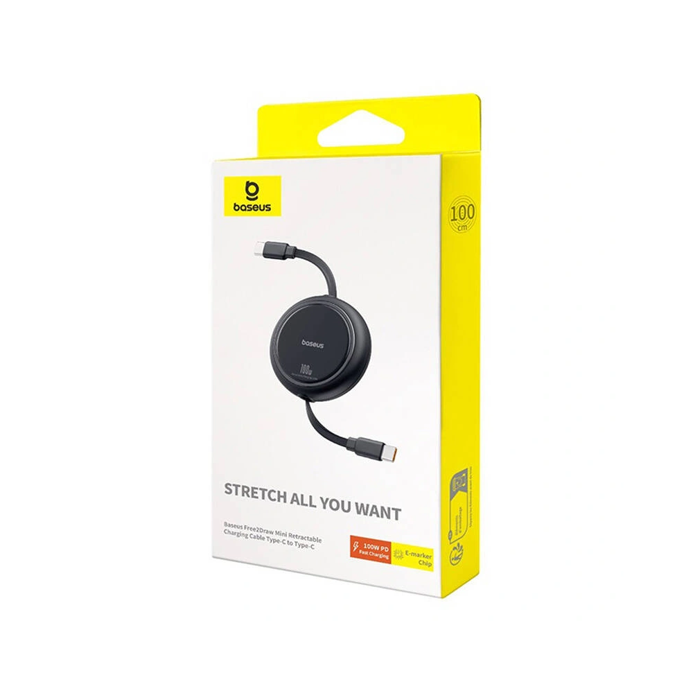 Hurtownia GSM - Kabel Baseus Free2Draw USB-C / USB-C PD 100W 1m černý - BSU4838 - {ean13} - Hurt
