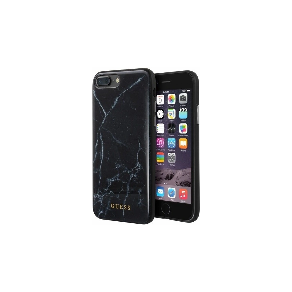 Hurtownia GSM - Etui Guess GUHCI8LHYMABK Apple iPhone 7/8 Plus czarny/black Marble - GUE121BLK - {ean13} - Hurt