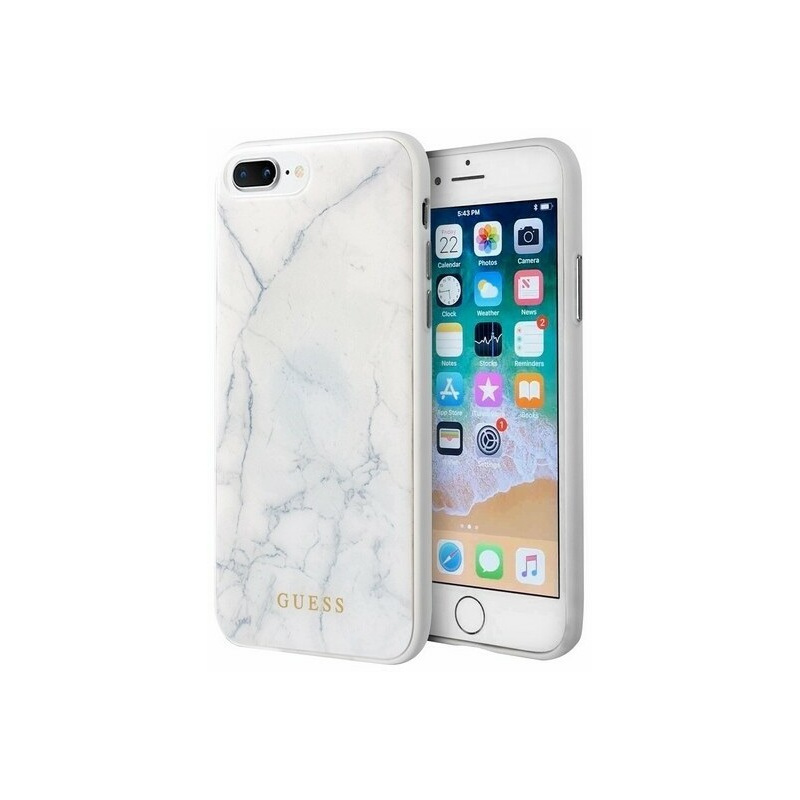 Guess Distributor - 3700740422656 - GUE122WHT - Guess GUHCI8LHYMAWH iPhone 7/8 Plus white Marble - B2B homescreen