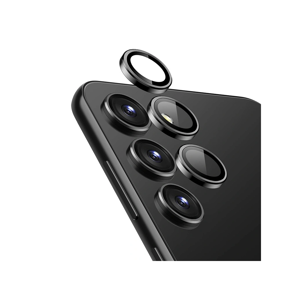 Hurtownia GSM - Gehärtetes Glas für die Kameraobjektiv Crong Lens Ring Samsung Galaxy S24 schwarz - CRG691 - {ean13} - Hurt