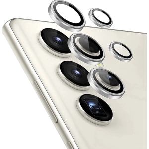 Sticlă securizată pentru obiectivul aparatului Crong Lens Ring Samsung Galaxy S24 Ultra transparentă