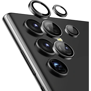 Hurtownia GSM - Szkło hartowane na obiektyw aparatu Crong Lens Ring Samsung Galaxy S24 Ultra czarne - CRG694 - {ean13} - Hurt