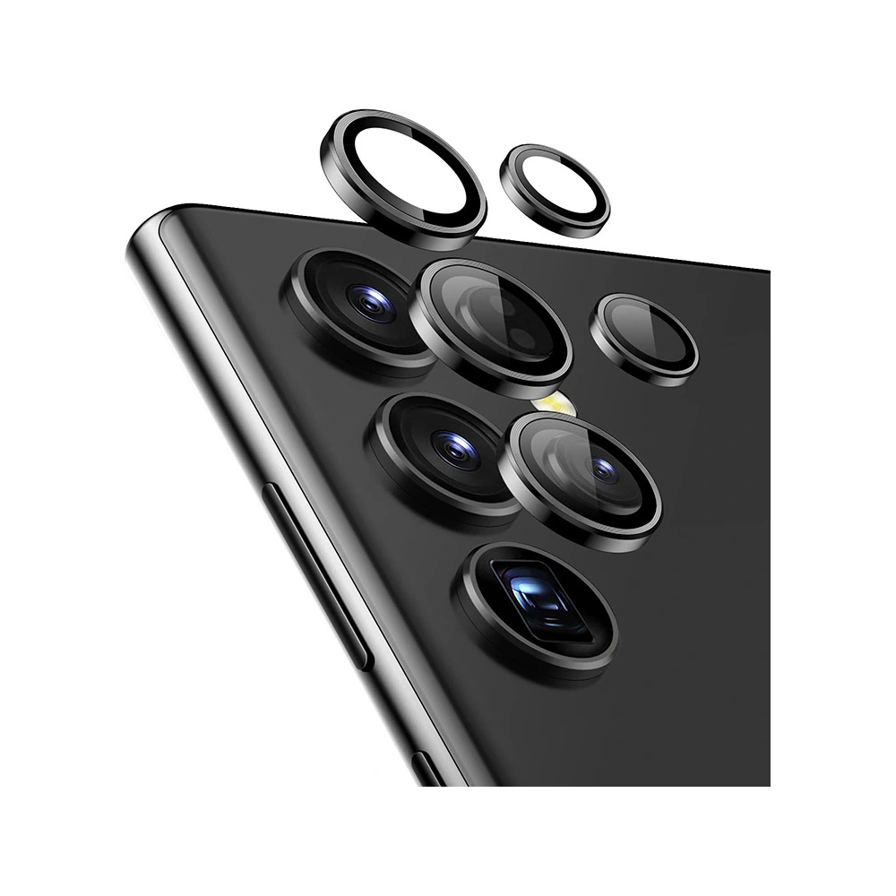 Hurtownia GSM - Sticlă temperată pentru obiectivul aparatului Crong Lens Ring Samsung Galaxy S24 Ultra neagră - CRG694 - {ean13} - Hurt