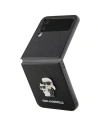 Etui Karl Lagerfeld KLHCZF4SAKCNPK Samsung Galaxy Z Flip4 kemény tok Saffiano Karl&Choupette Pin fekete/black