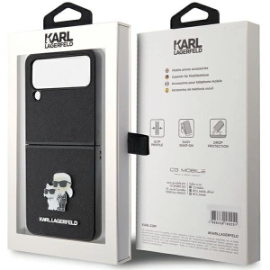 Wholesale Karl Lagerfeld KLHCZF4SAKCNPK Samsung Galaxy Z Flip4 hardcase Saffiano Karl&Choupette Pin black - KLD1866 - {ean13} - Hurt
