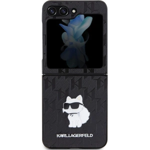 Hurtownia GSM - Etui Karl Lagerfeld KLHCZF5SAPCHNPK Samsung Galaxy Z Flip5 hardcase Saffiano Monogram Choupette Pin negru/black - KLD1867 - {ean13} - Hurt