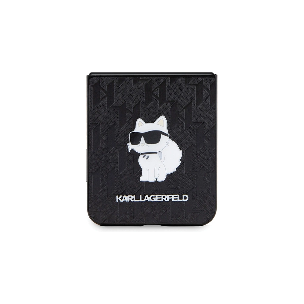 Hurtownia GSM - Etui Karl Lagerfeld KLHCZF5SAPCHNPK Samsung Galaxy Z Flip5 hardcase Saffiano Monogram Choupette Pin černý/black - KLD1867 - {ean13} - Hurt
