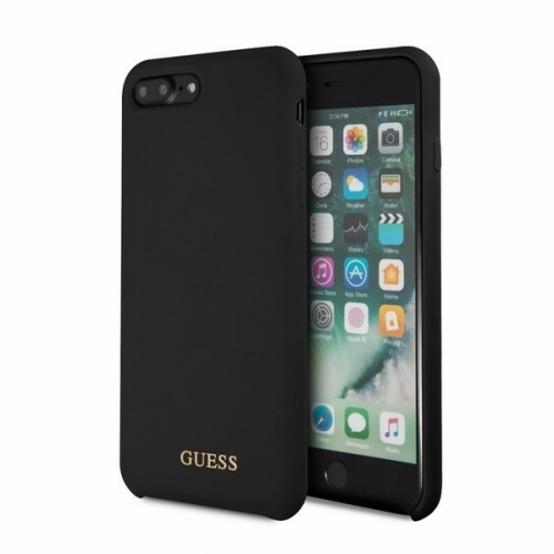 Guess Distributor - 3700740433188 - GUE126BLK - Guess GUHCI8LLSGLBK iPhone 7/8 Plus black hard case Silicone - B2B homescreen